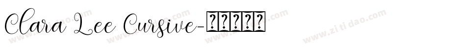Clara Lee Cursive字体转换